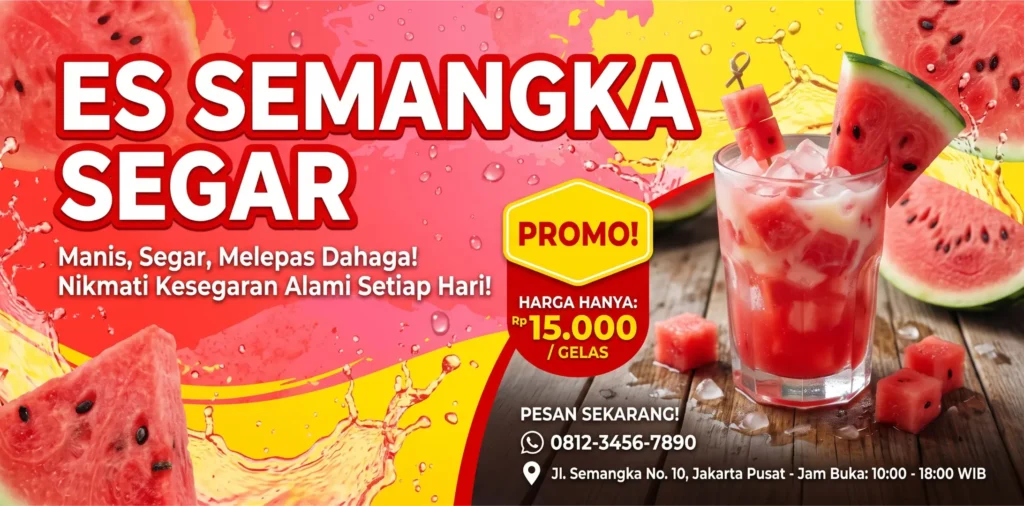 Contoh Spanduk Es Semangka - Ben Multimedia