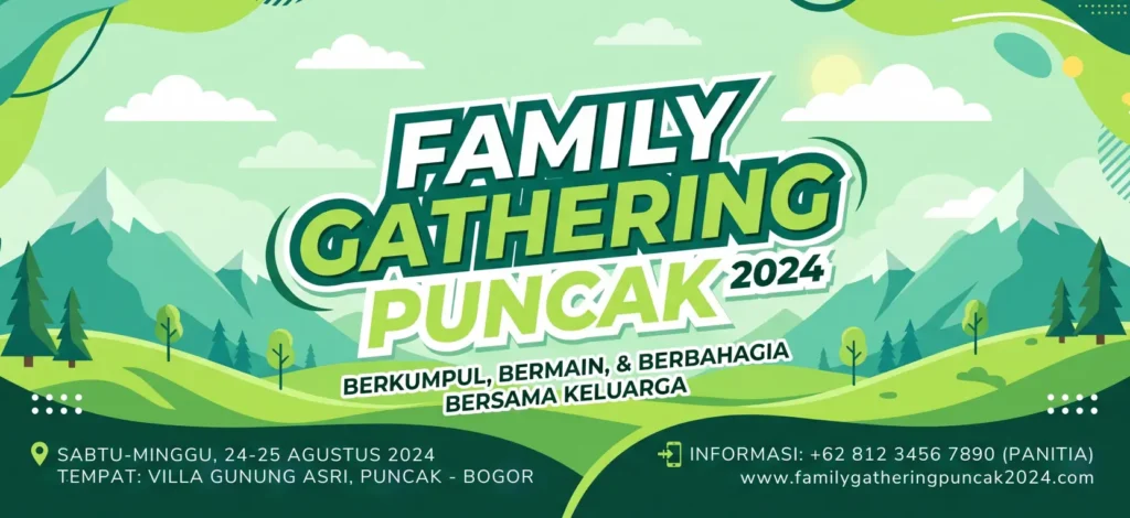 5 Contoh Spanduk Family Gathering Keluarga Besar yang Berkesan 6 Spanduk Family Gathering Puncak - Ben Multimedia