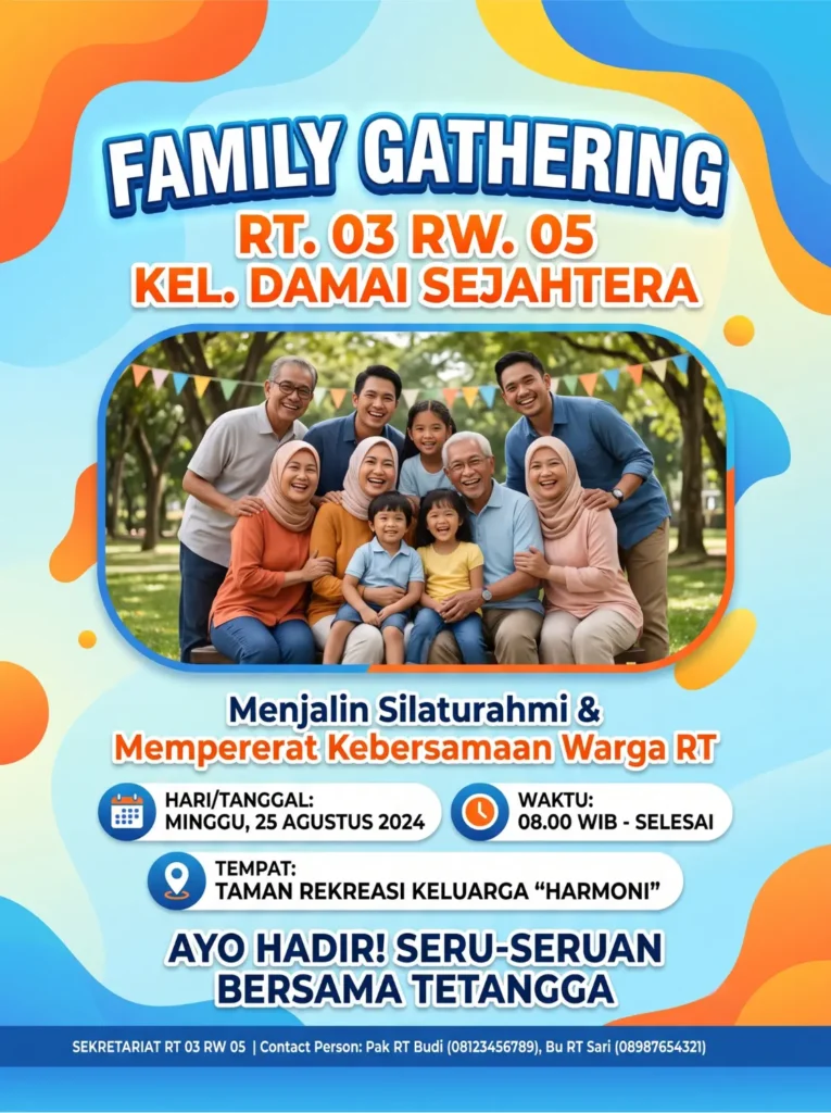 5 Contoh Spanduk Family Gathering Keluarga Besar yang Berkesan 4 Contoh Spanduk Family Gathering RT - Ben Multimedia