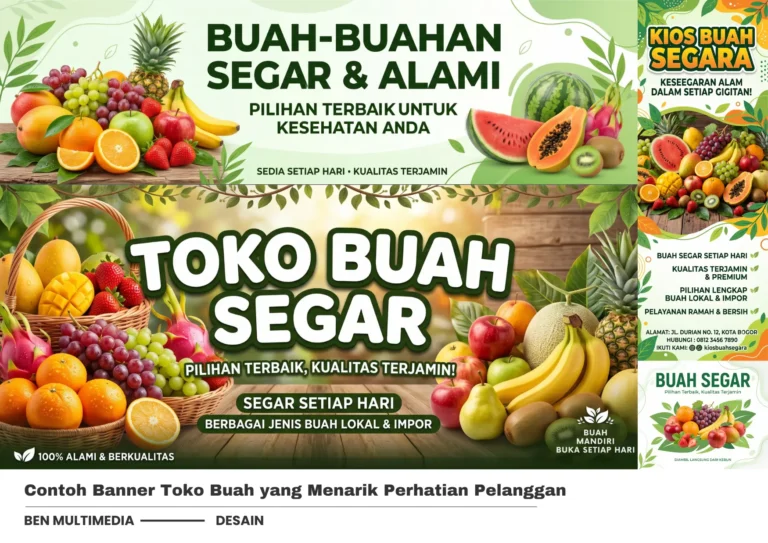 6 Contoh Banner Toko Buah Keren dengan Desain Siap Cetak