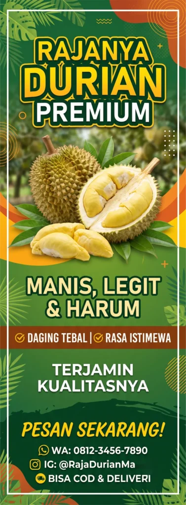 Spanduk Jual Durian Berdiri - Ben Multimedia
