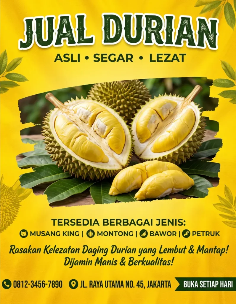 Banner Penjual Durian - Ben Multimedia