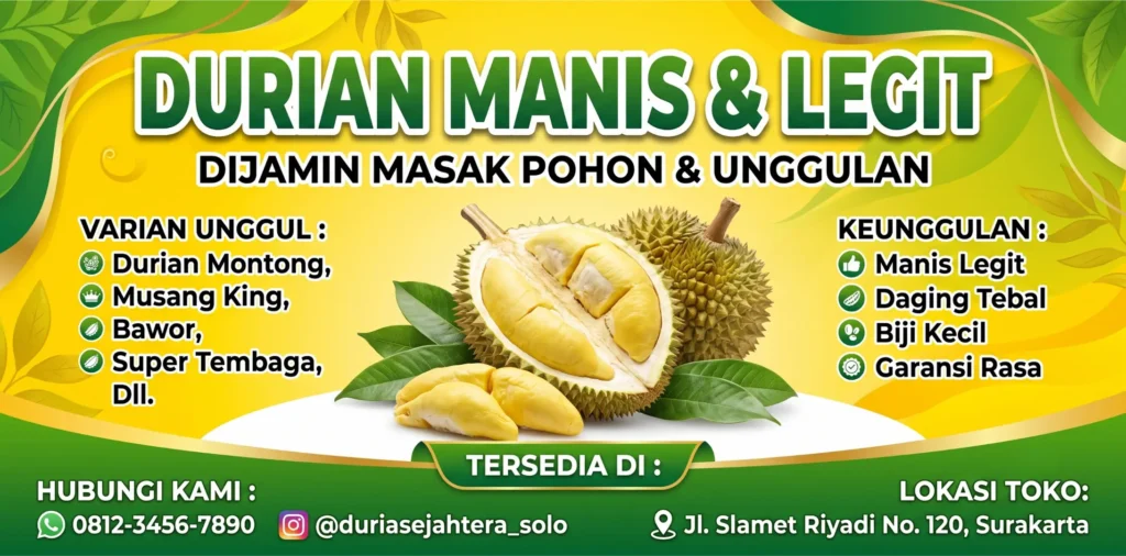 Contoh Spanduk Jual Durian - Ben Multimedia