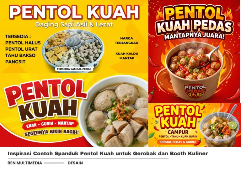 5 Contoh Spanduk Pentol Kuah Kekinian untuk UMKM Kuliner