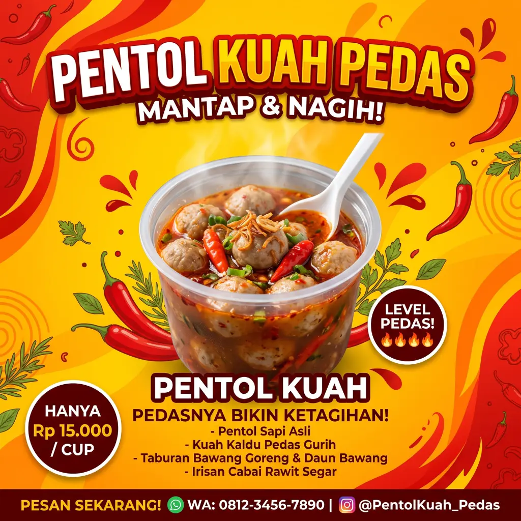 5 Contoh Spanduk Pentol Kuah Kekinian untuk UMKM Kuliner 5 Contoh Spanduk Pentol Kuah - Ben Multimedia