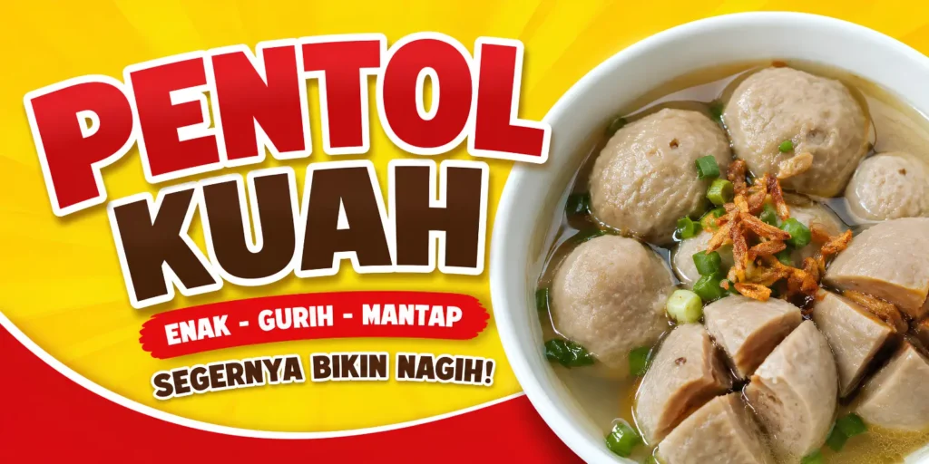 5 Contoh Spanduk Pentol Kuah Kekinian untuk UMKM Kuliner 6 Banner Gambar Bakso Pentol Kuah - Ben Multimedia