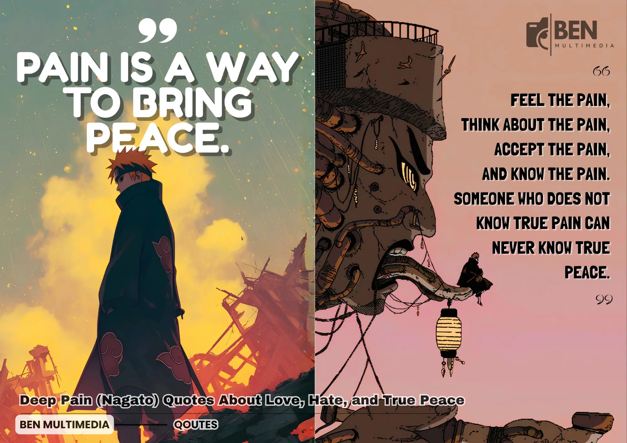 20 Best Pain (Nagato) Quotes About Love, Hate, and True Peace 1 Pain (Nagato) Quotes