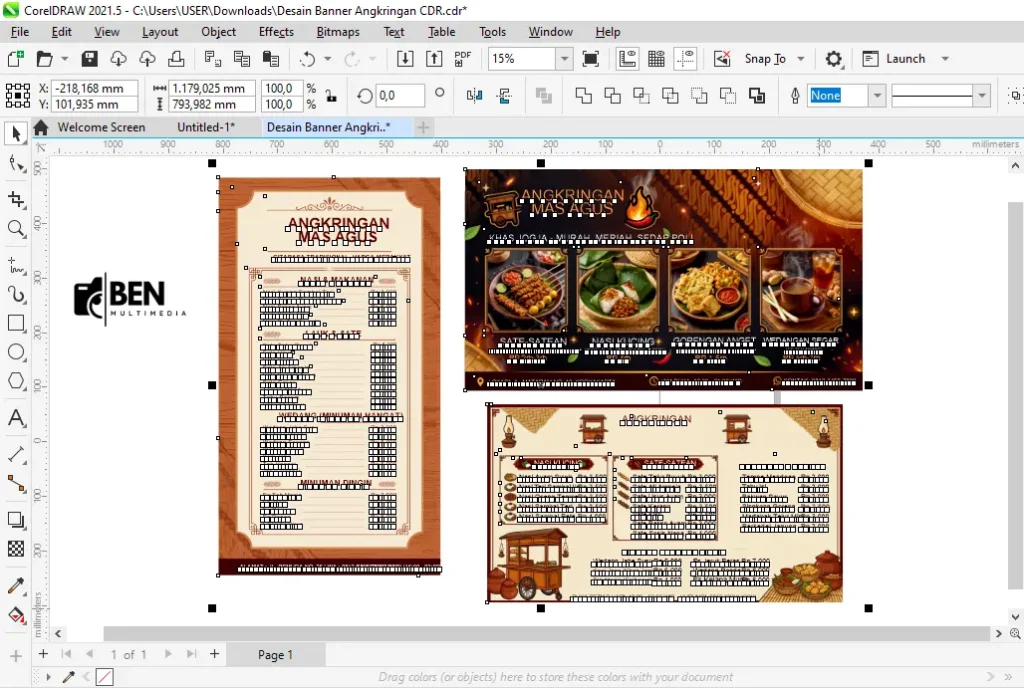 Template Angkringan CorelDRAW - Ben Multimedia