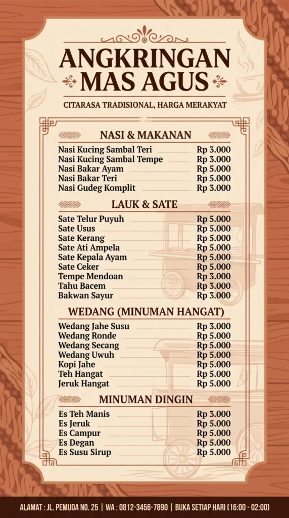 Banner Angkringan Berdiri - Ben Multimedia