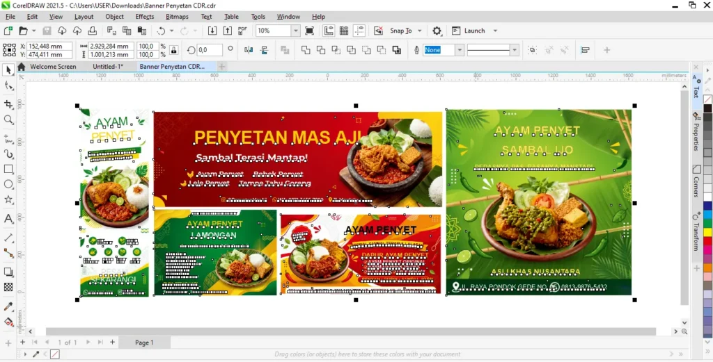 Banner Penyetan CDR - Ben Multimedia