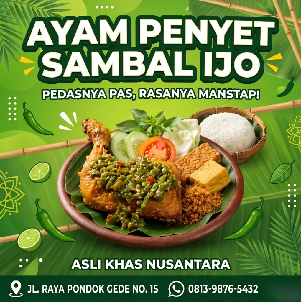 Spanduk Ayam Penyet Sambal Ijo - Ben Multimedia