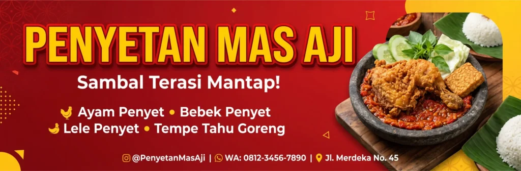 Contoh Spanduk Ayam Penyet - Ben Multimedia