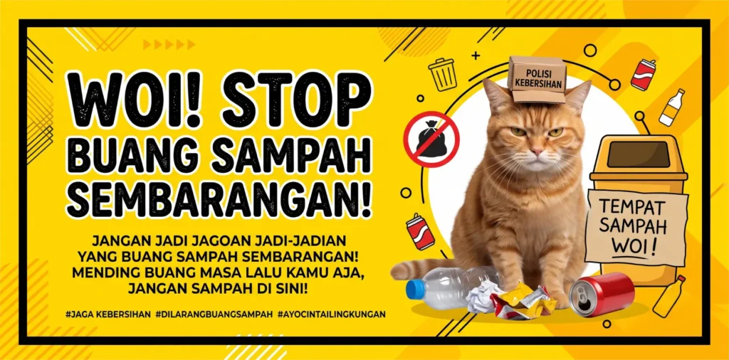 Banner Dilarang Buang Sampah - Ben Multimedia