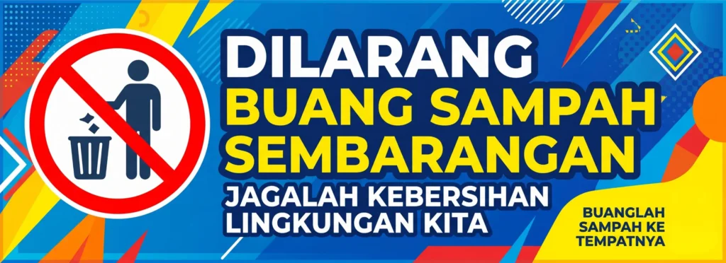 Spanduk Larangan Buang Sampah - Ben Multiemdia