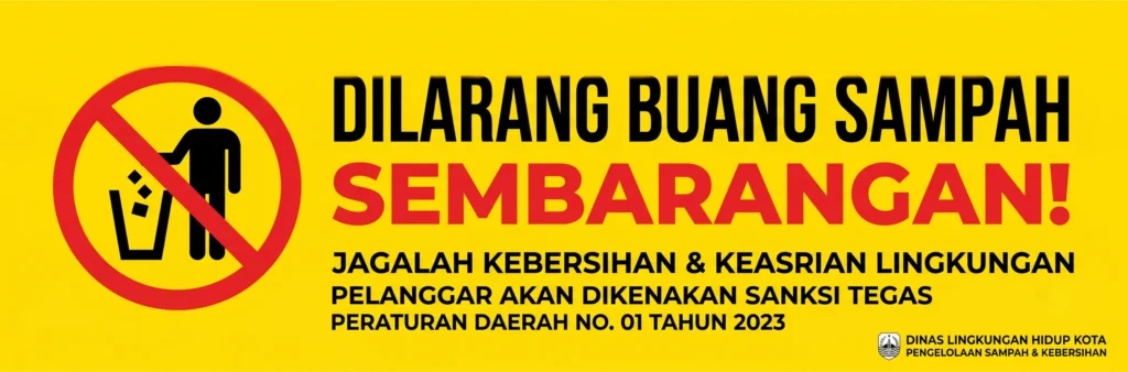 Spanduk Dilarang Buang Sampah - Ben Multimedia