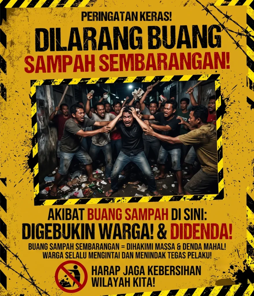 Spanduk Jangan Buang Sampah Sembarangan - Ben Multimedia