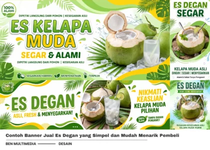 Spanduk Es Kelapa Muda Unik