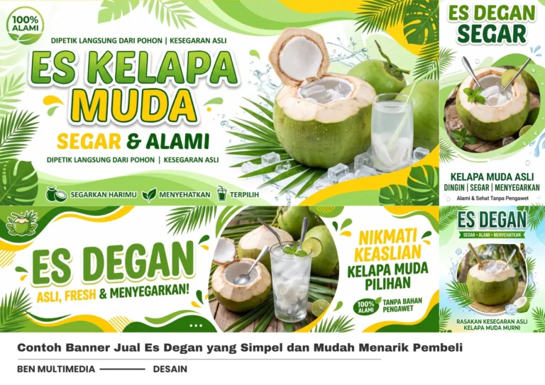 5 Contoh Spanduk Es Kelapa Muda Unik untuk Jualan Es Degan