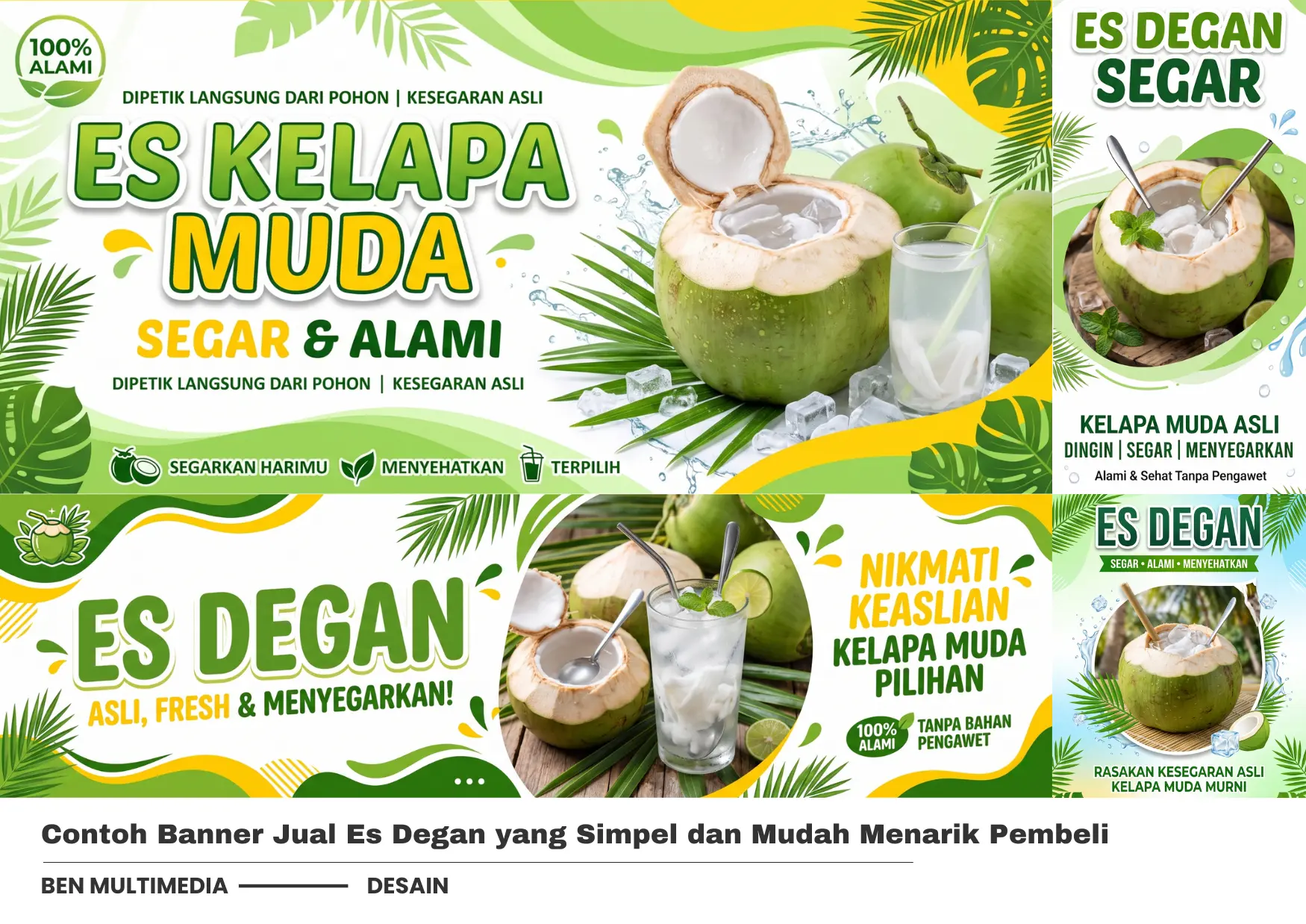 Spanduk Es Kelapa Muda Unik