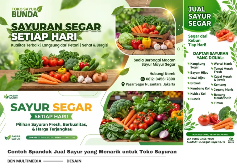 6 Contoh Spanduk Jual Sayur yang Menarik untuk Toko Sayuran