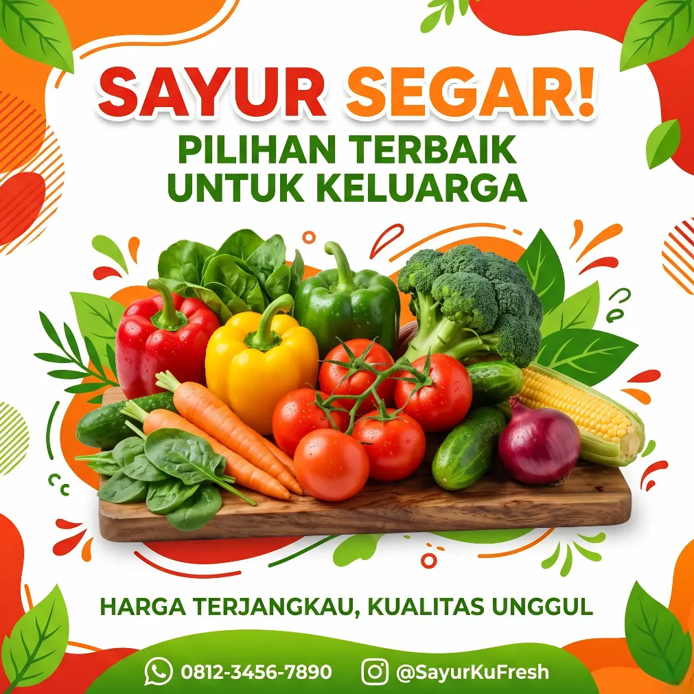 Banner Sayuran Segar - Ben Multimedia