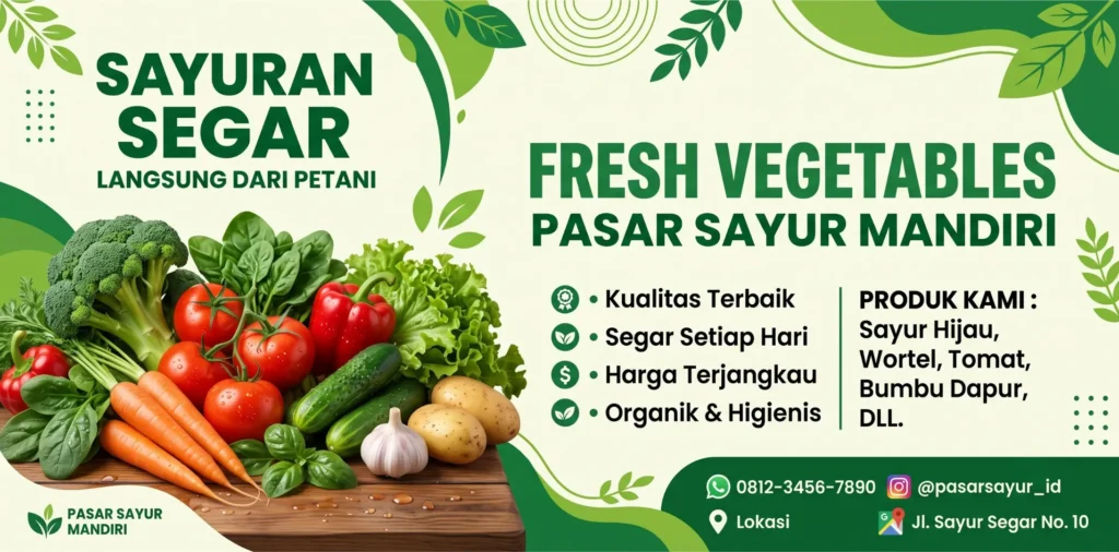 Banner Toko Sayur Segar - Ben Multimedia