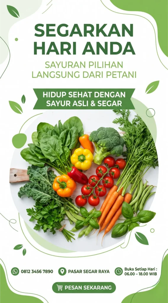 Banner Gambar Sayur-Sayuran - Ben Multimedia