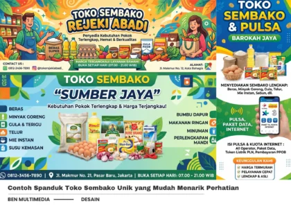 Spanduk Toko Sembako Unik