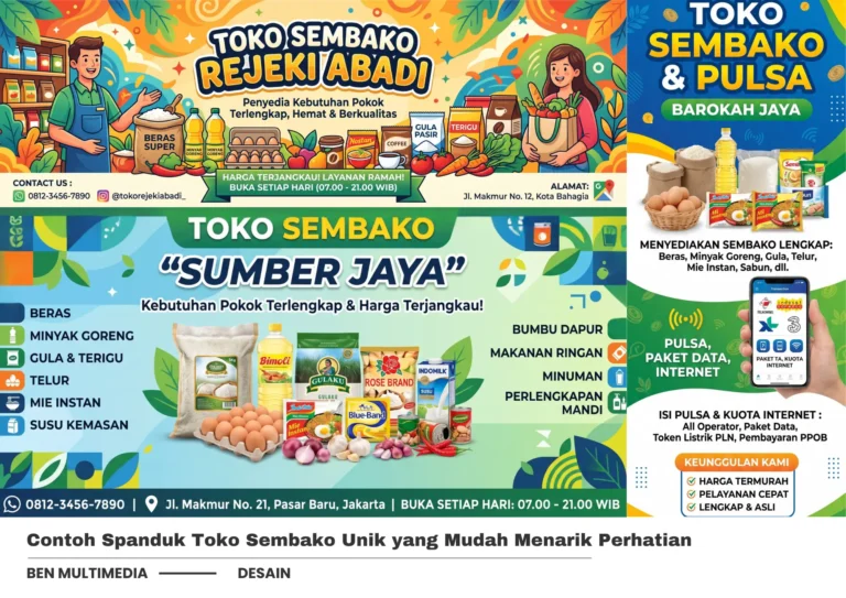 5 Contoh Spanduk Toko Sembako Unik yang Menarik Perhatian