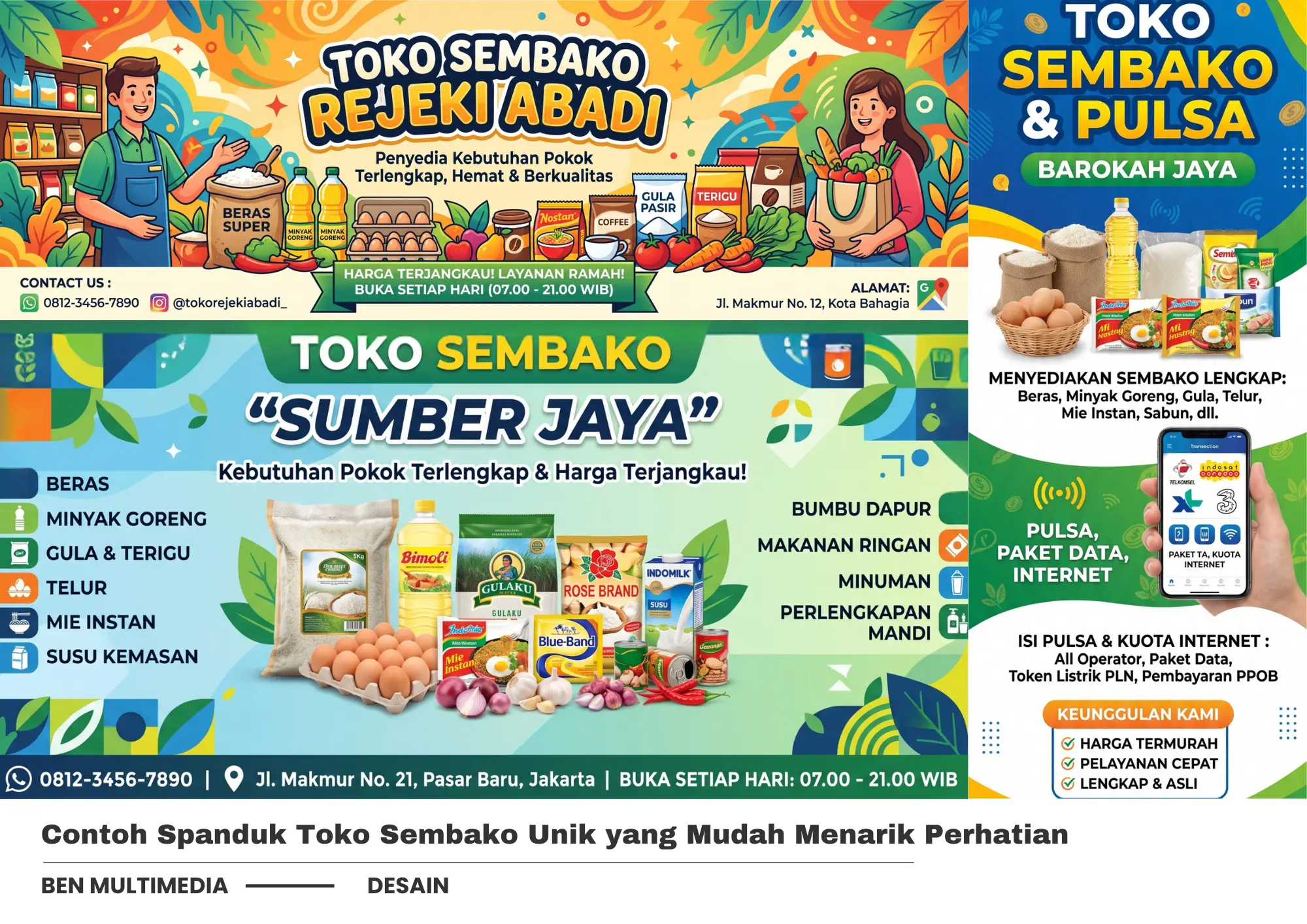 Spanduk Toko Sembako Unik