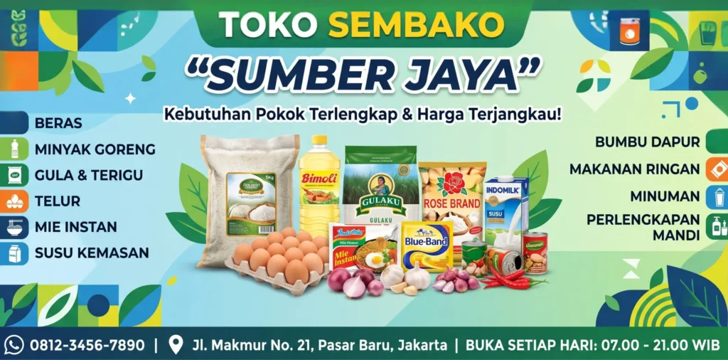 Banner Toko Sembako - Ben Multimedia
