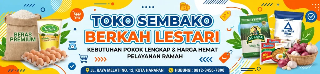 Contoh Banner Toko Sembako - Ben Multimedia
