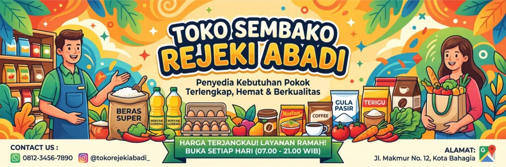 Contoh Banner Warung Sembako - Ben Multimedia