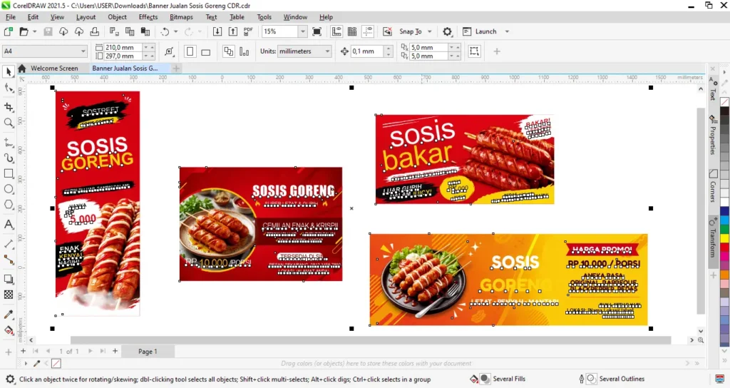 Banner Sosis Goreng CDR - Ben Multimedia