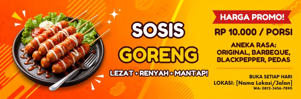 Spanduk Sosis Goreng - Ben Multimedia