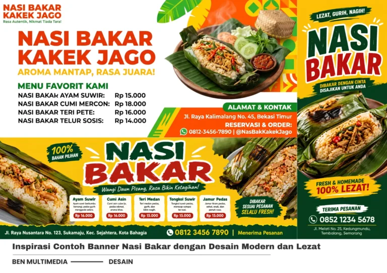4 Banner Nasi Bakar yang Menarik untuk Promosi Usaha Kuliner