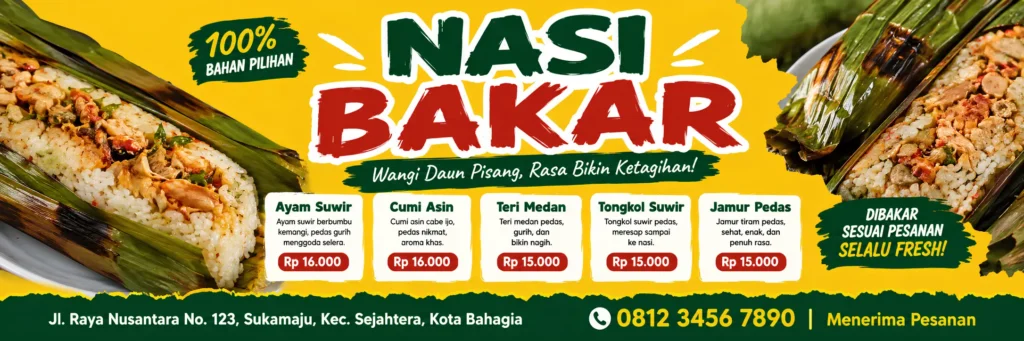 Contoh Desain Spanduk Nasi Bakar - Ben Multimedia