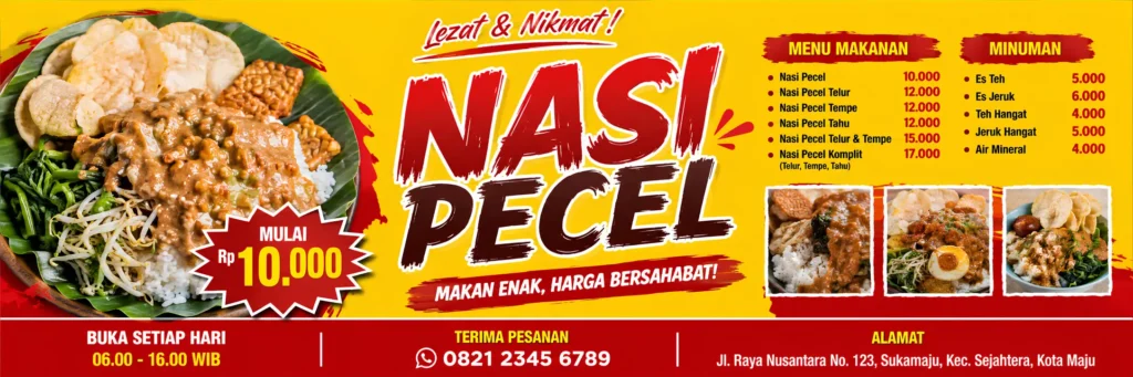 Banner Pecel Ayam - Ben Multimedia