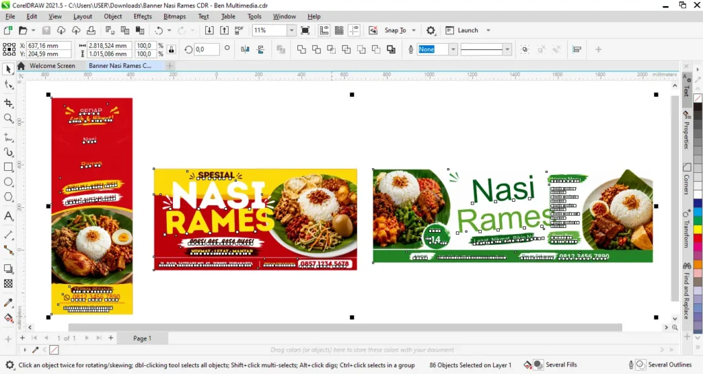 Banner Nasi Rames CDR - Ben Multimedia