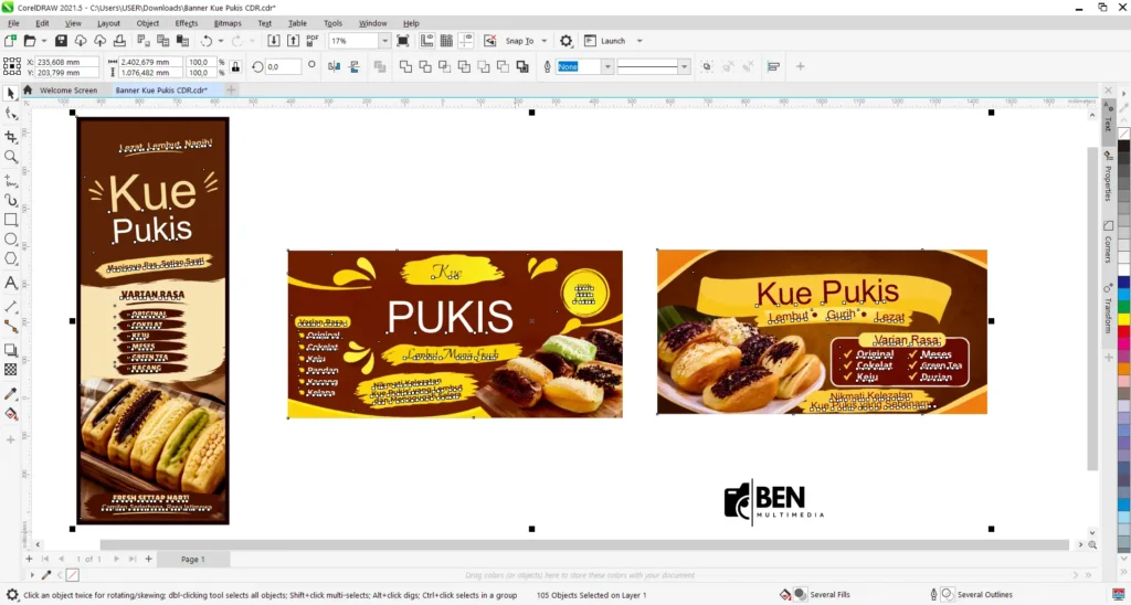 Banner Kue Pukis CDR - Ben Multimedia