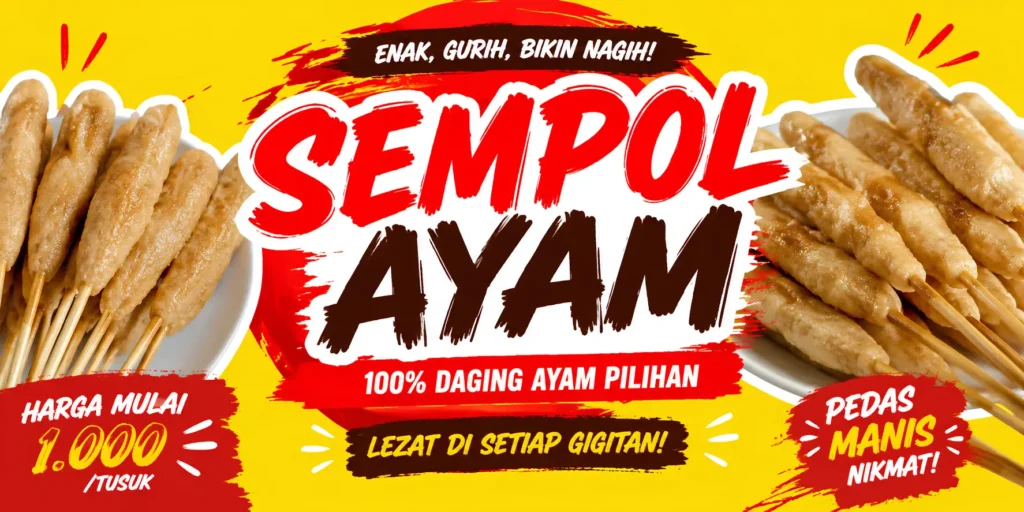 Contoh Spanduk Sempol Ayam - Ben Multimedia