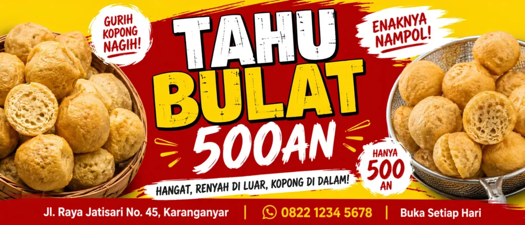 Contoh Spanduk Tahu Bulat - Ben Multimedia