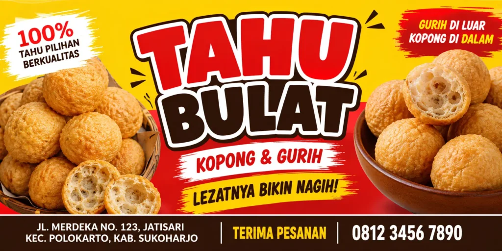 Desain Spanduk Tahu Bulat - Ben Multimedia