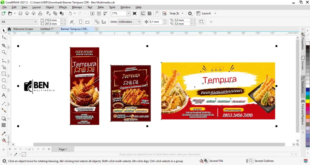 Banner Tempura CDR - Ben Multimedia