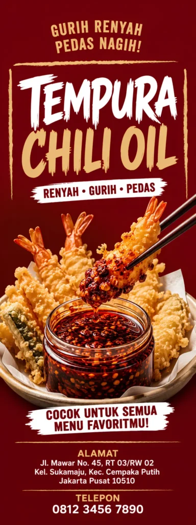 Banner Tempura Berdiri - Ben Multimedia