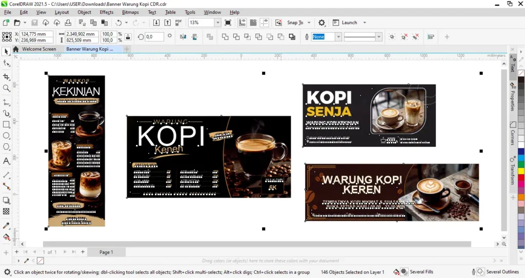 Banner Warung Kopi CDR - Ben Multimedia