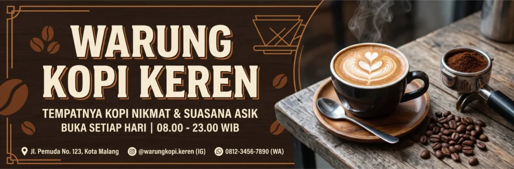 Background Banner Warung Kopi - Ben Multimedia