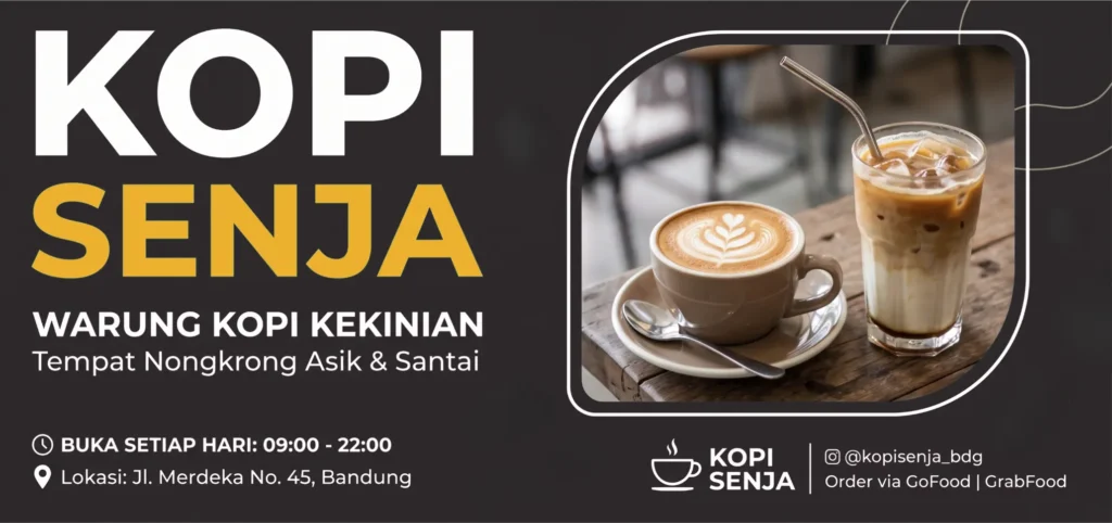 Desain Spanduk Warung Kopi Sederhana - Ben Multimedia