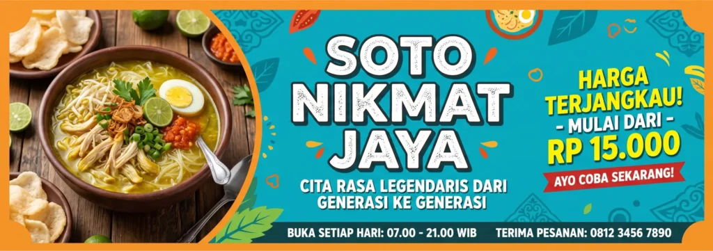 Contoh Banner Soto Ayam Lamongan - Ben Multimedia