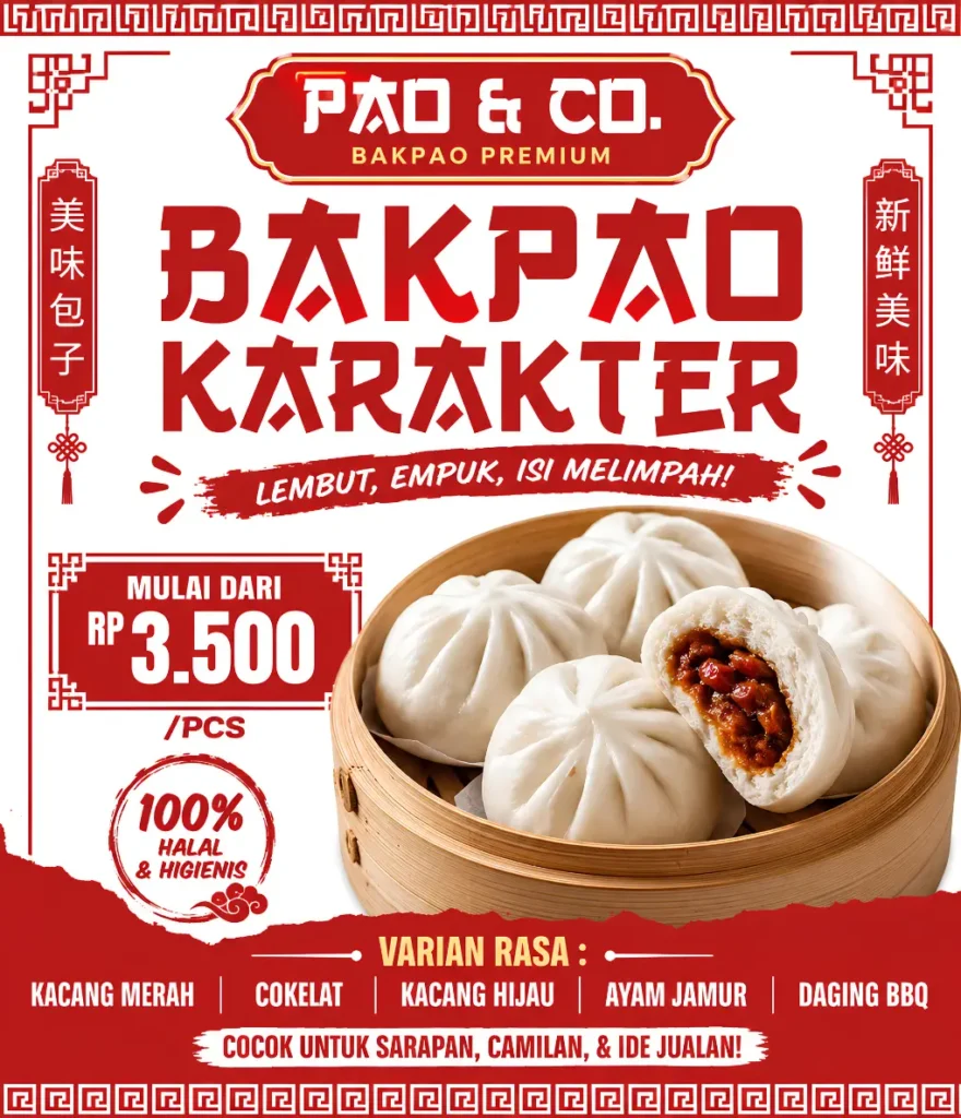 4 Contoh Banner Bakpao Terbaru yang Menarik untuk Jualan 5 Spanduk Bakpau Unik - Ben Multimedia